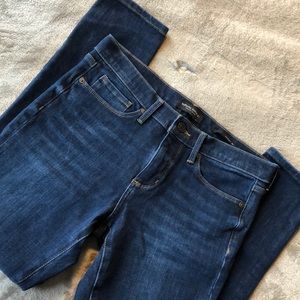 Banana Republic skinny dark blue jeans